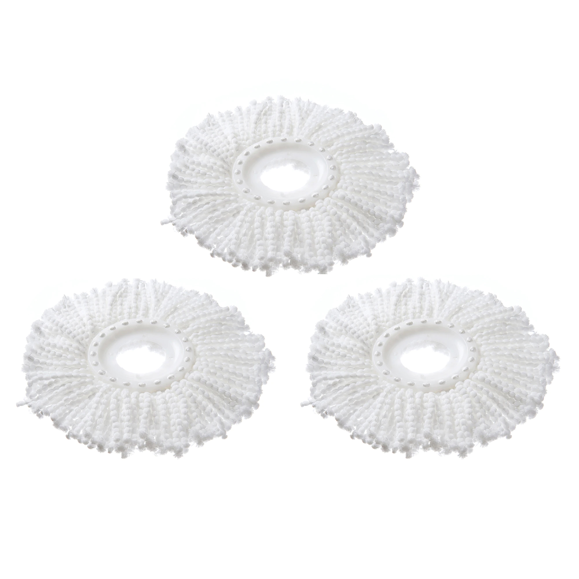 Set of 3 replacement rotary mop heads 360, easy clean, Vanora Home